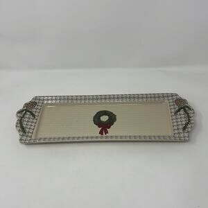 St. Nicholas Square Snow Valley Christmas platter